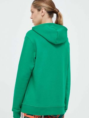 Bavlněná mikina s kapucí Adidas Originals zelená