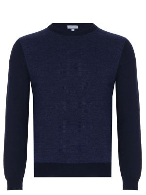 Шерстяной свитер Canali синий