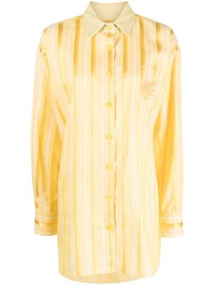 Robe chemise à rayures Etro jaune