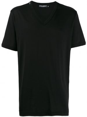 Μπλούζα με λαιμόκοψη v Dolce & Gabbana μαύρο