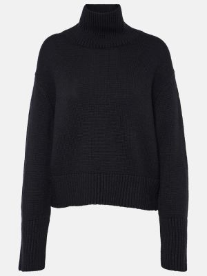 Kašmira džemperis ar augstu apkakli Lisa Yang melns