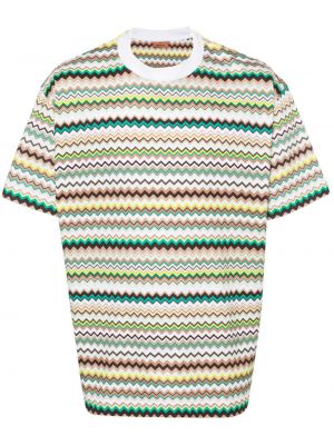 Βαμβακερή μπλούζα με σχέδιο Missoni πράσινο