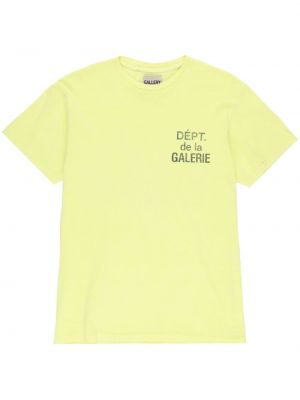 Raštuotas medvilninis marškinėliai Gallery Dept. geltona