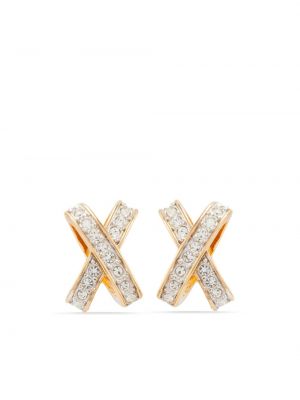 Auskarai su kristalais Nina Ricci auksinė