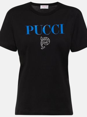 Kokvilnas t-krekls džersija Pucci balts