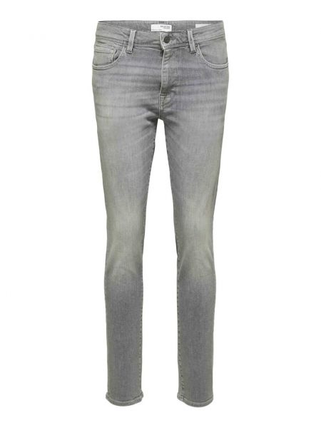 Jeansy skinny slim fit Selected Homme szare