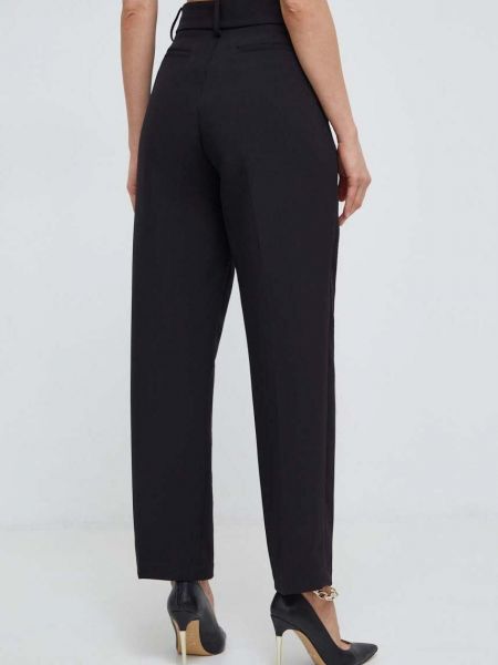 Kalhoty s vysokým pasem Versace Jeans Couture černé