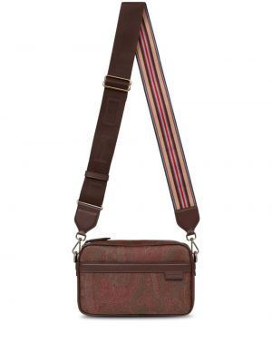Kožna crossbody torbica s printom s paisley uzorkom Etro