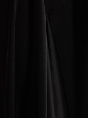 Satynowa sukienka midi bez rękawów drapowana Jw Anderson czarna