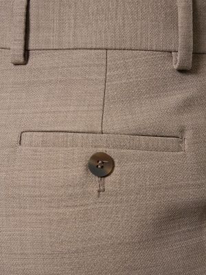 Pantalones rectos de lana Ferragamo beige