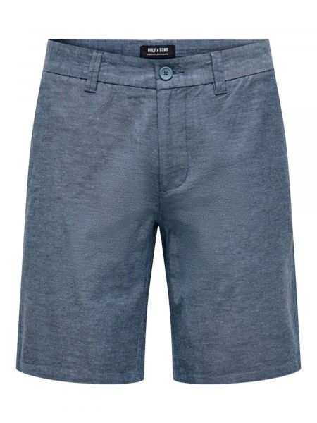 Lanene kratke hlače Only modra