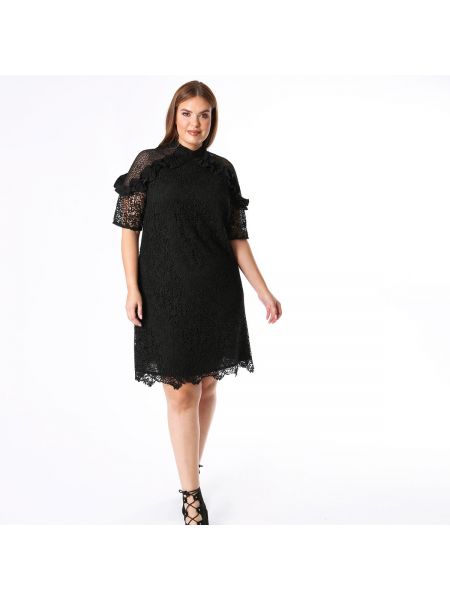 Ажурное платье с короткими рукавами Lovedrobe, черное