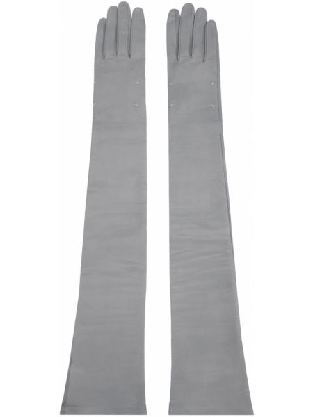 Серые длинные перчатки из кожи наппа Maison Margiela