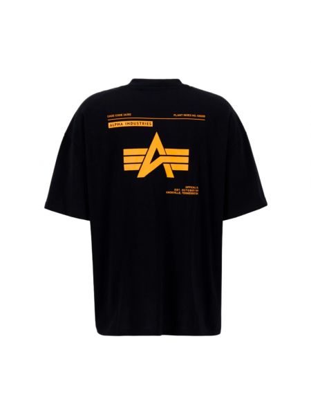 Koszulka oversize Alpha Industries czarna