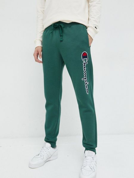 Панталон с апликация Champion зелено