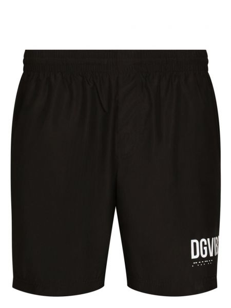 Pantaloni scurți cu imagine Dolce & Gabbana Dgvib3 negru