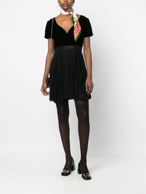 Kleid mit plisseefalten Gucci schwarz