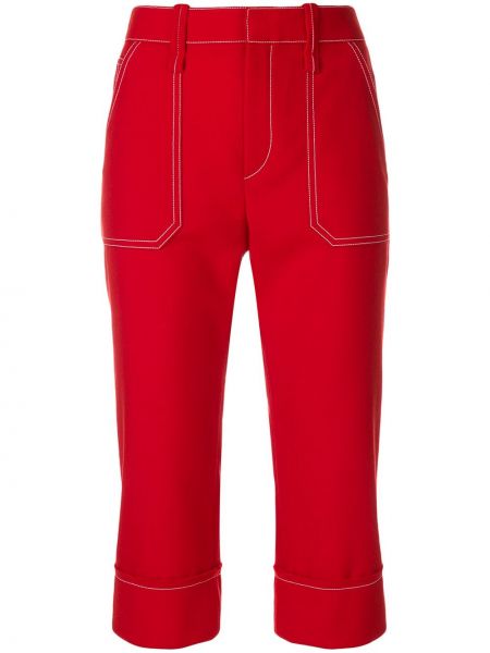 Pantalones de cintura alta Chloé rojo