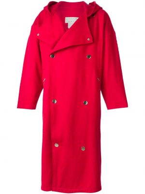Oversized kabát s kapucí Jc De Castelbajac Pre-owned červený