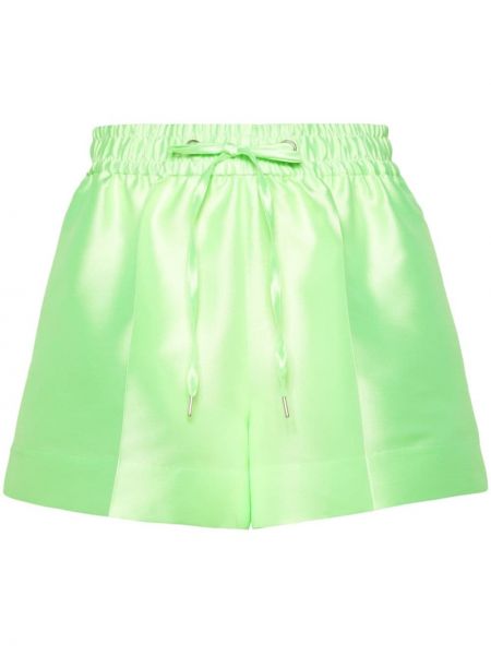 Kratke hlače iz krep tkanine Sandro zelena