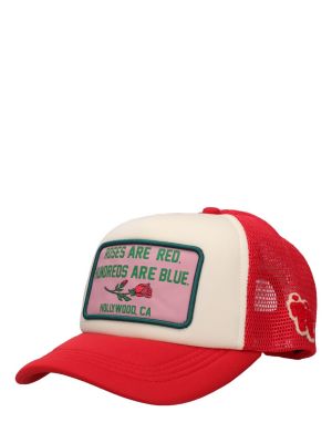 Памучна шапка Homme + Femme La червено
