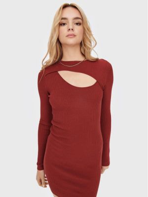 Пуловер Only винено червено