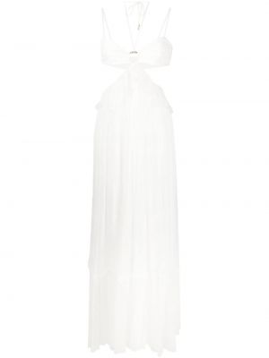 Μεταξωτή μάξι φόρεμα Nissa λευκό