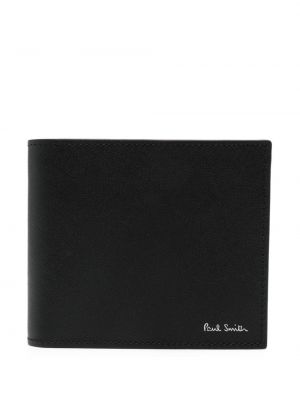 Pruhovaná kožená peňaženka Paul Smith čierna