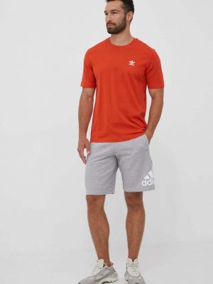 Pamučna majica Adidas Originals narančasta