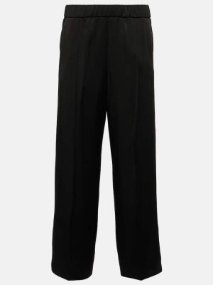Rovné kalhoty s vysokým pasem Jil Sander černé