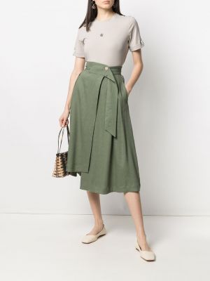 Falda de cintura alta Lorena Antoniazzi verde