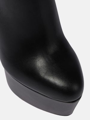 Iš natūralios odos auliniai batai su platforma Christian Louboutin juoda