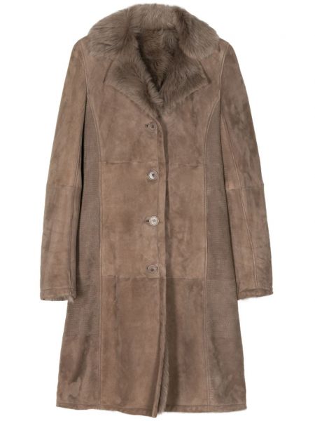 Dlhý kabát Fendi Pre-owned hnedá