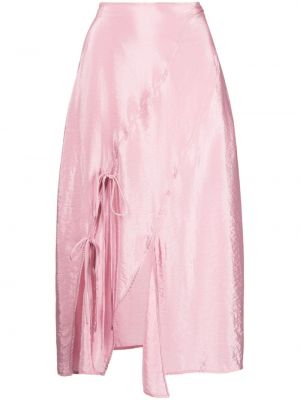 Spódnica midi drapowana Rejina Pyo różowa