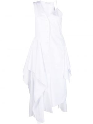 Асиметрична памучна рокля Niccolò Pasqualetti бяло