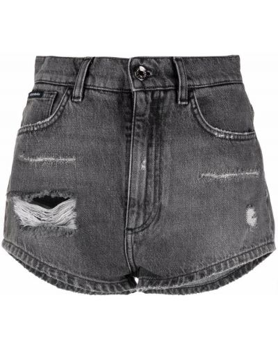 Nødlidende jeans-shorts Dolce & Gabbana grå