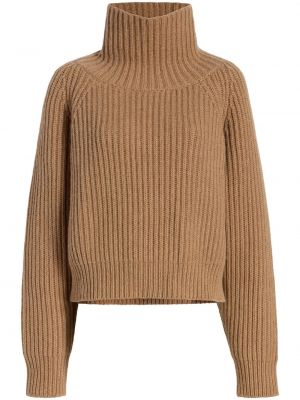 Sweter z kaszmiru Khaite brązowy