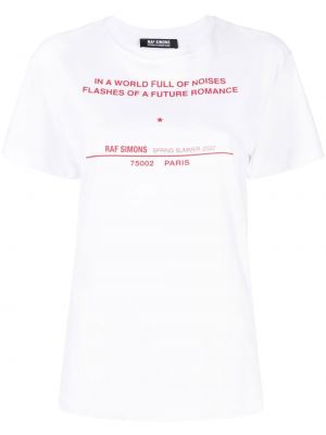 T-shirt z printem Raf Simons, biały