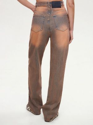 Прямые джинсы Shi-shi коричневые