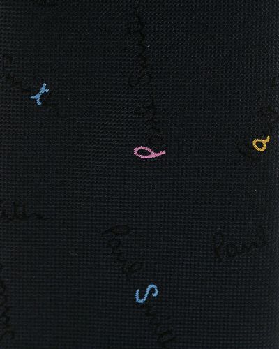 Corbata de seda con estampado Paul Smith negro