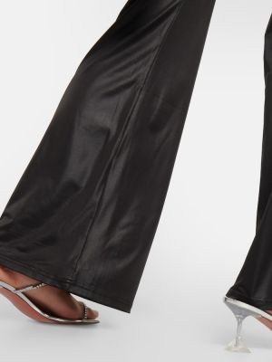 Φλοράλ παντελόνι με ίσιο πόδι με ψηλή μέση Rotate Birger Christensen μαύρο