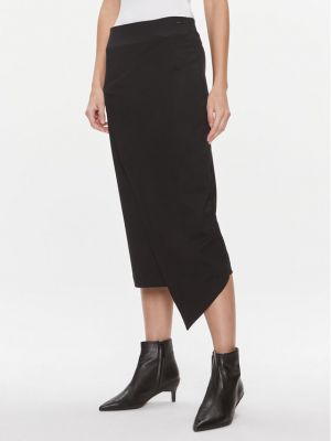 Slim fit midi sukně jersey Calvin Klein černé