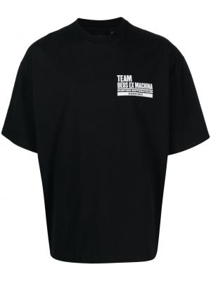 Bavlnené tričko s potlačou Deus Ex Machina čierna