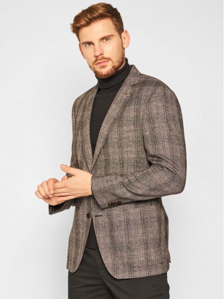 Marynarka Edison-G 1202050 Szary Modern Fit Digel