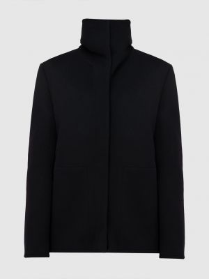 Шерстяное пальто Jil Sander черное