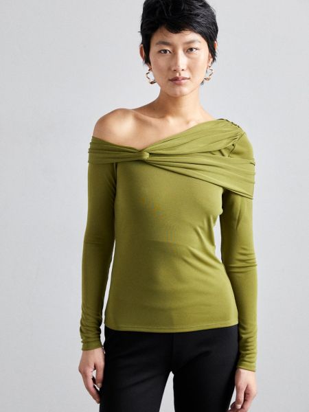 Блузка с длинным рукавом Cinq À Sept зеленая