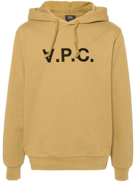 Puuvilla huppari A.p.c. vihreä