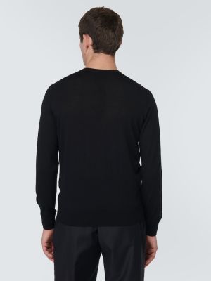 Sweter wełniany Giorgio Armani czarny