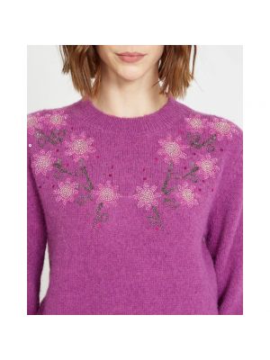 Suéter con bordado Silvian Heach violeta