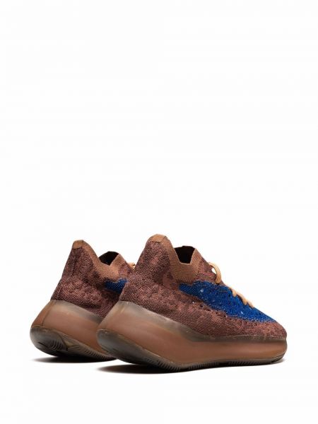 Sneakersy odblaskowe Adidas Yeezy brązowe